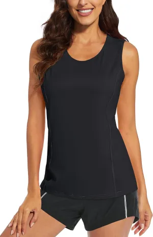 MAGCOMSEN Women's Sleeveless Workout Shirts UPF 80  Dry Fit Running Wicking Tank Tops Athletic Gym Summer