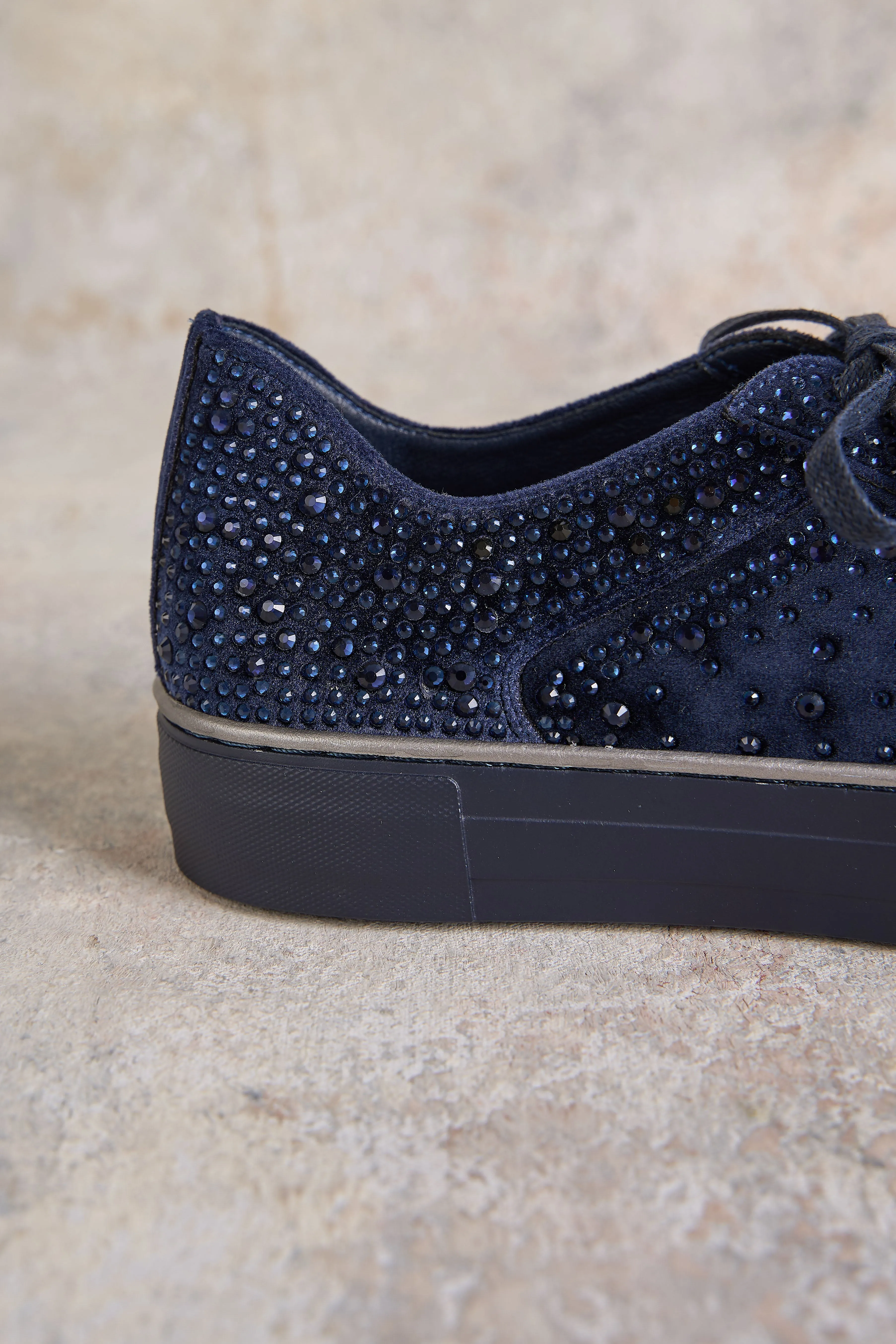 Marla Rhinestone Sneaker - Ink