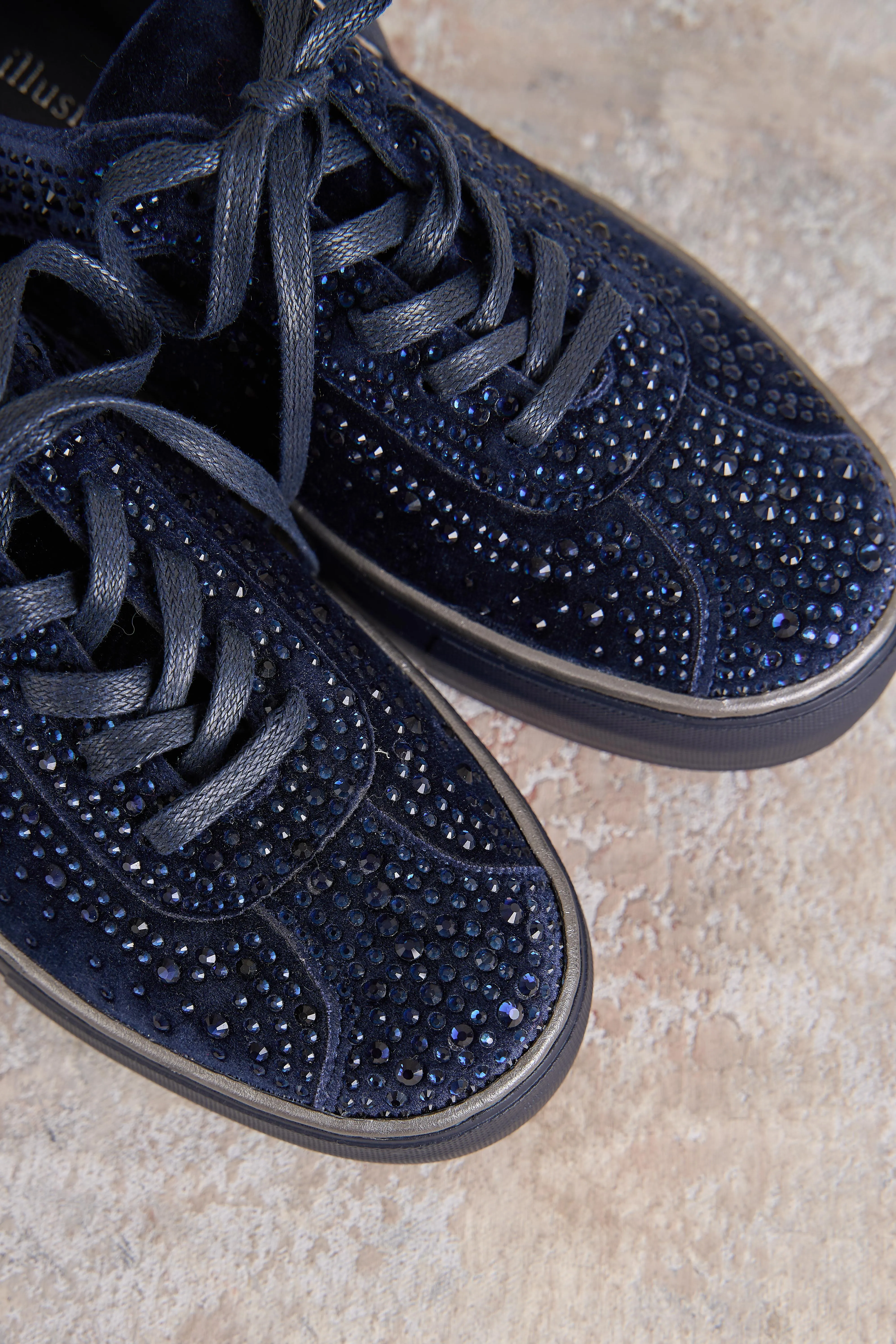Marla Rhinestone Sneaker - Ink