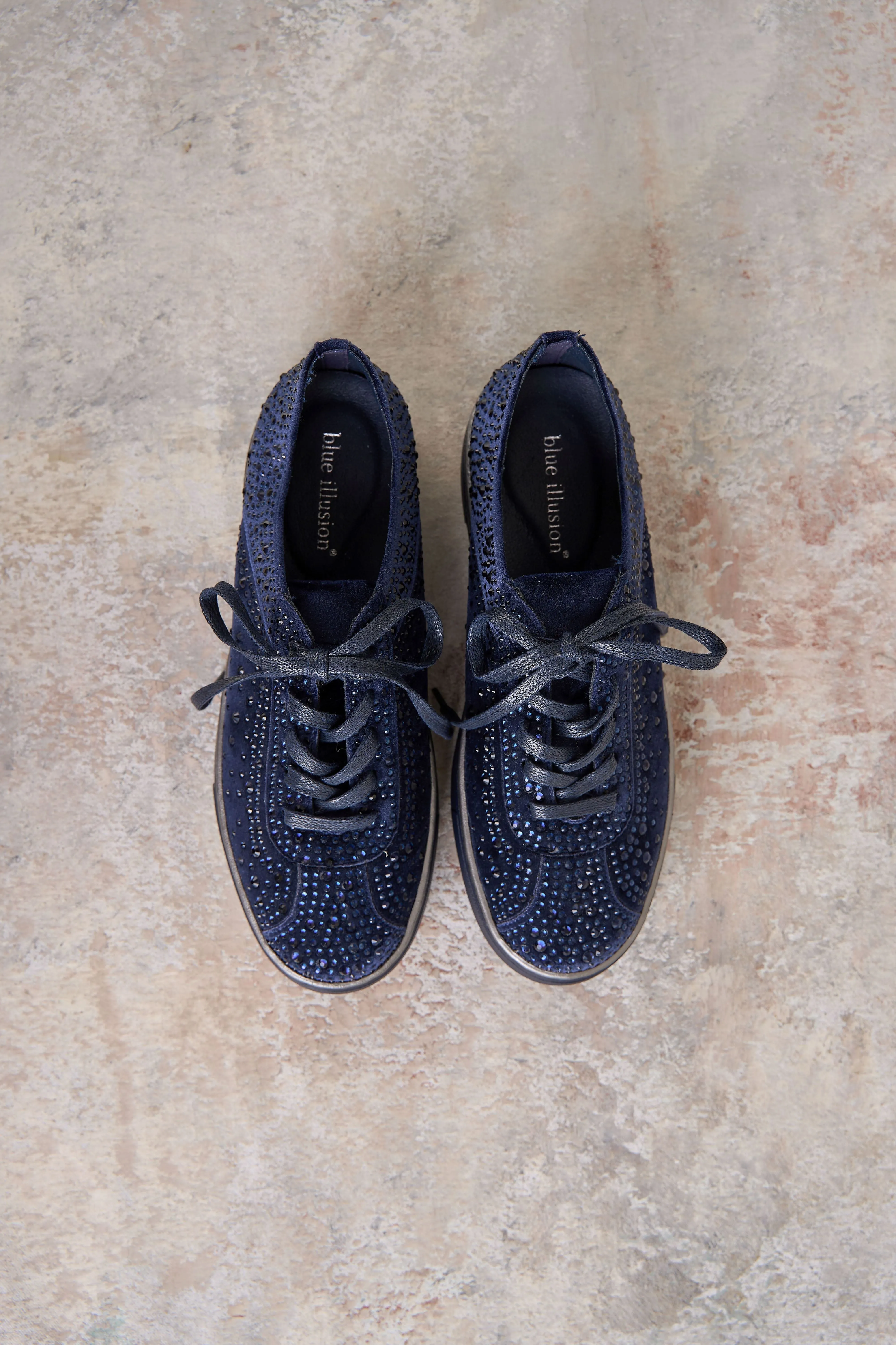Marla Rhinestone Sneaker - Ink