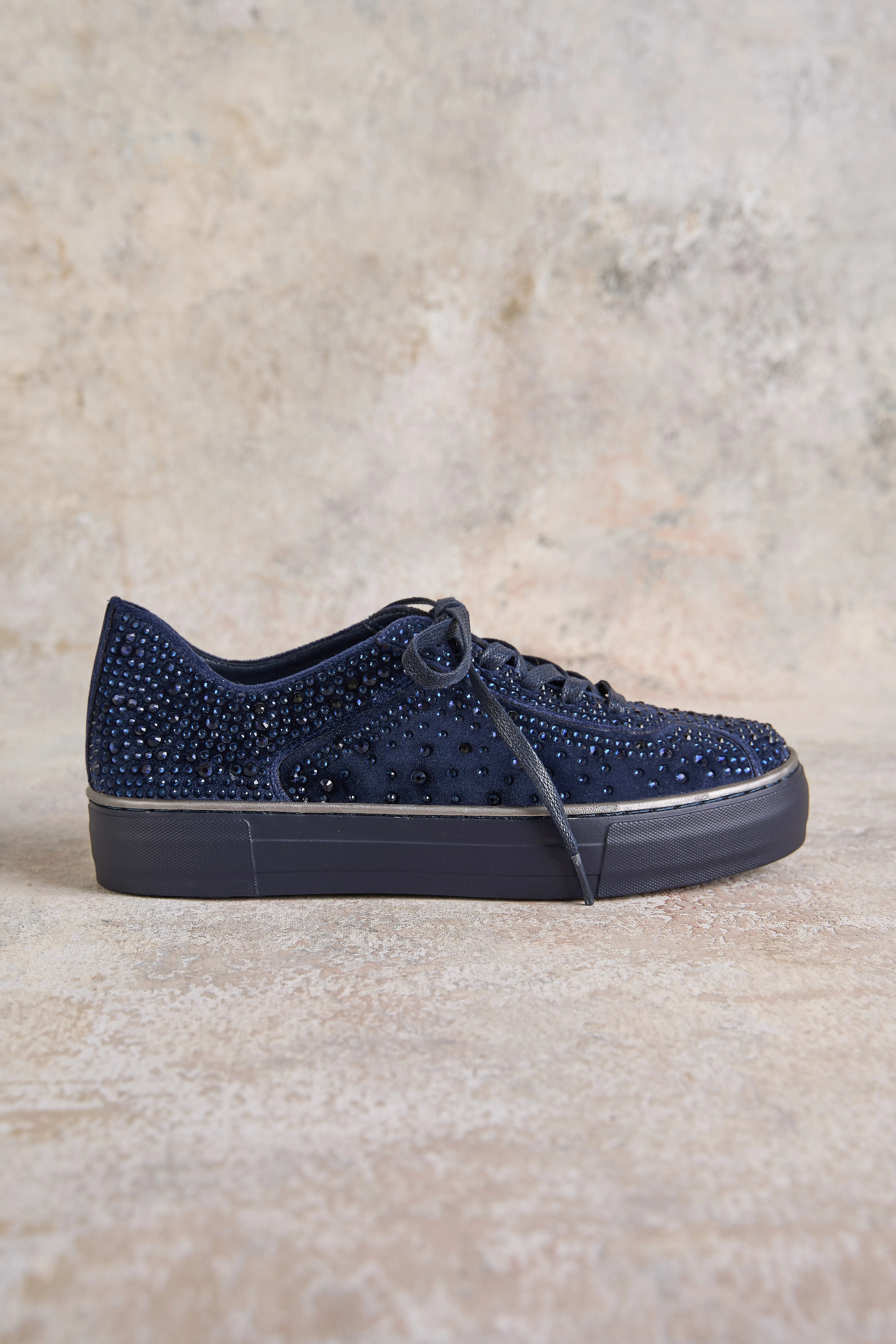 Marla Rhinestone Sneaker - Ink