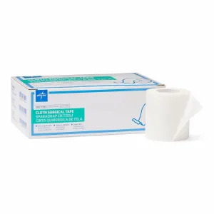 Medline Essentials Silk-Like Cloth Surgical Tape, 2 Inch x 10 Yards Per Roll, Box of 6 Rolls