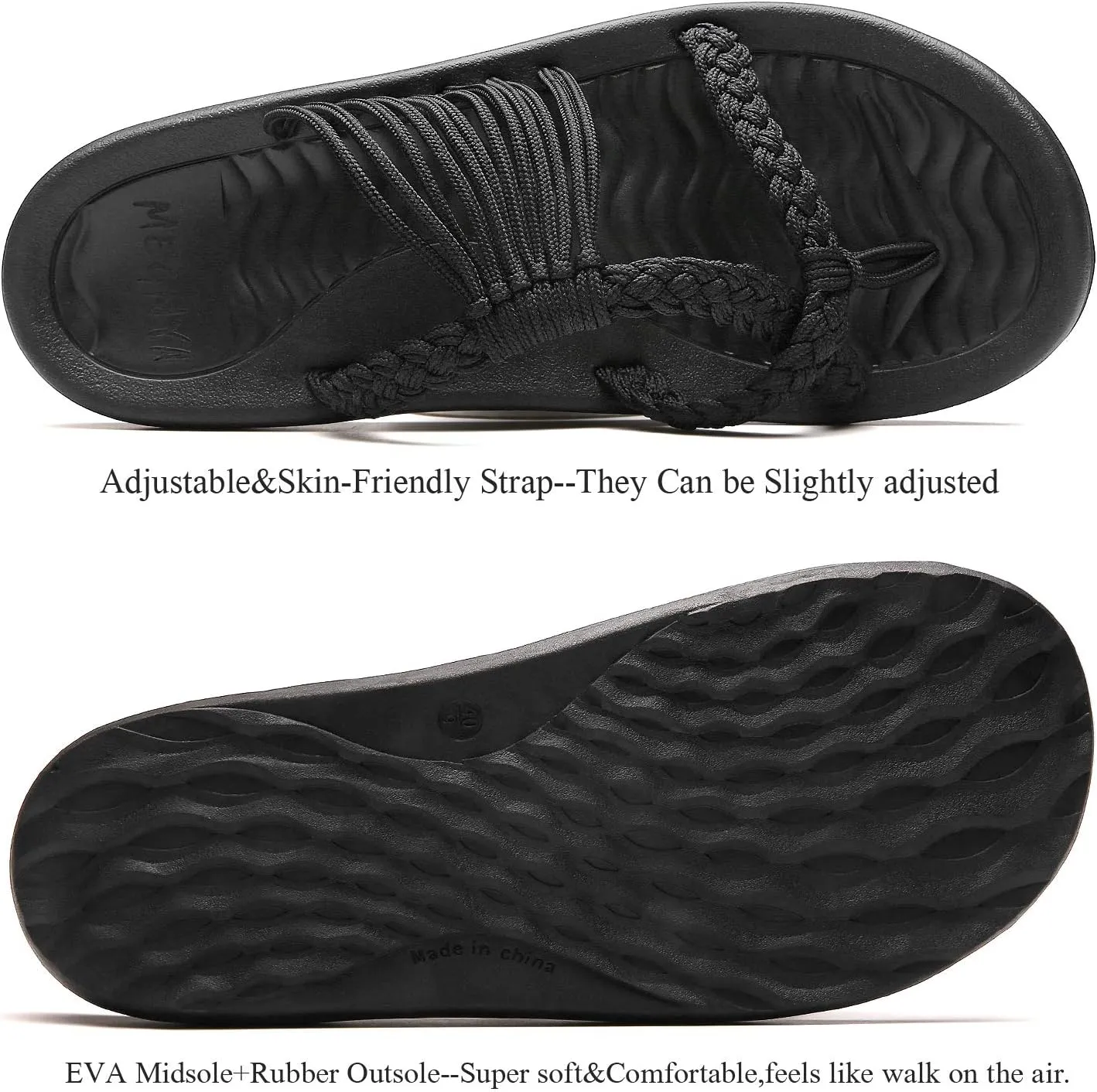 MEGNYA Women's flip Flops Sandals Arch Support, Comfortable Walking Sandals, Water Sandals Perfect for The Beach/Long Walks/Poolside