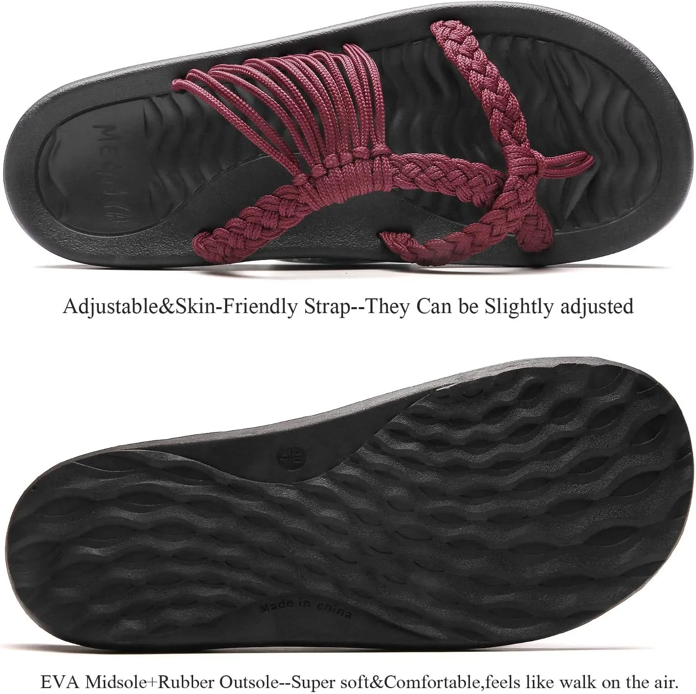 MEGNYA Women's flip Flops Sandals Arch Support, Comfortable Walking Sandals, Water Sandals Perfect for The Beach/Long Walks/Poolside