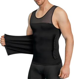 Men Body Shaper Slimming Vest Tight Tank Top Compression Shirt Tummy Control Underwear Moobs Binder