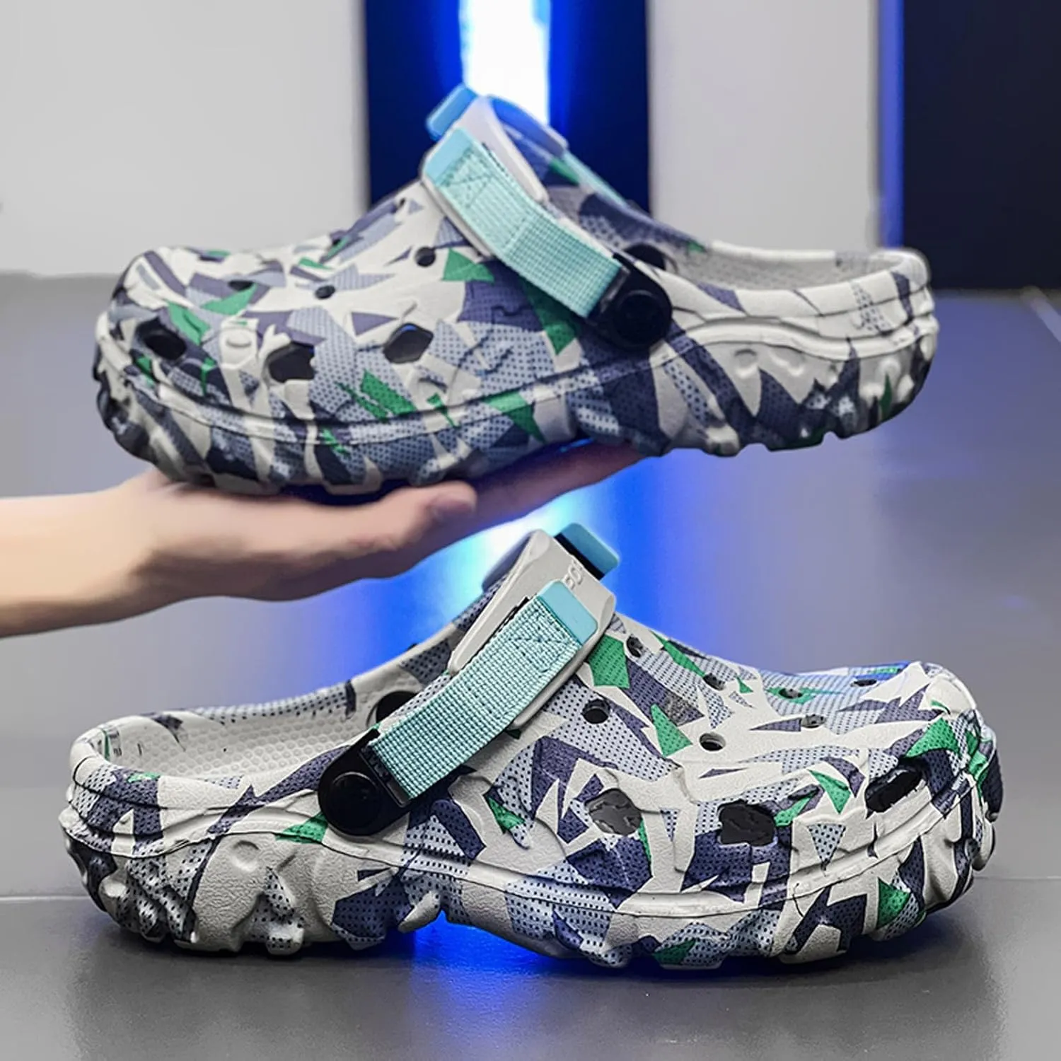 Men Slip On Garden Clogs Shoes: Summer Beach Sandals - Non Slip Outdoor Classic Slippers