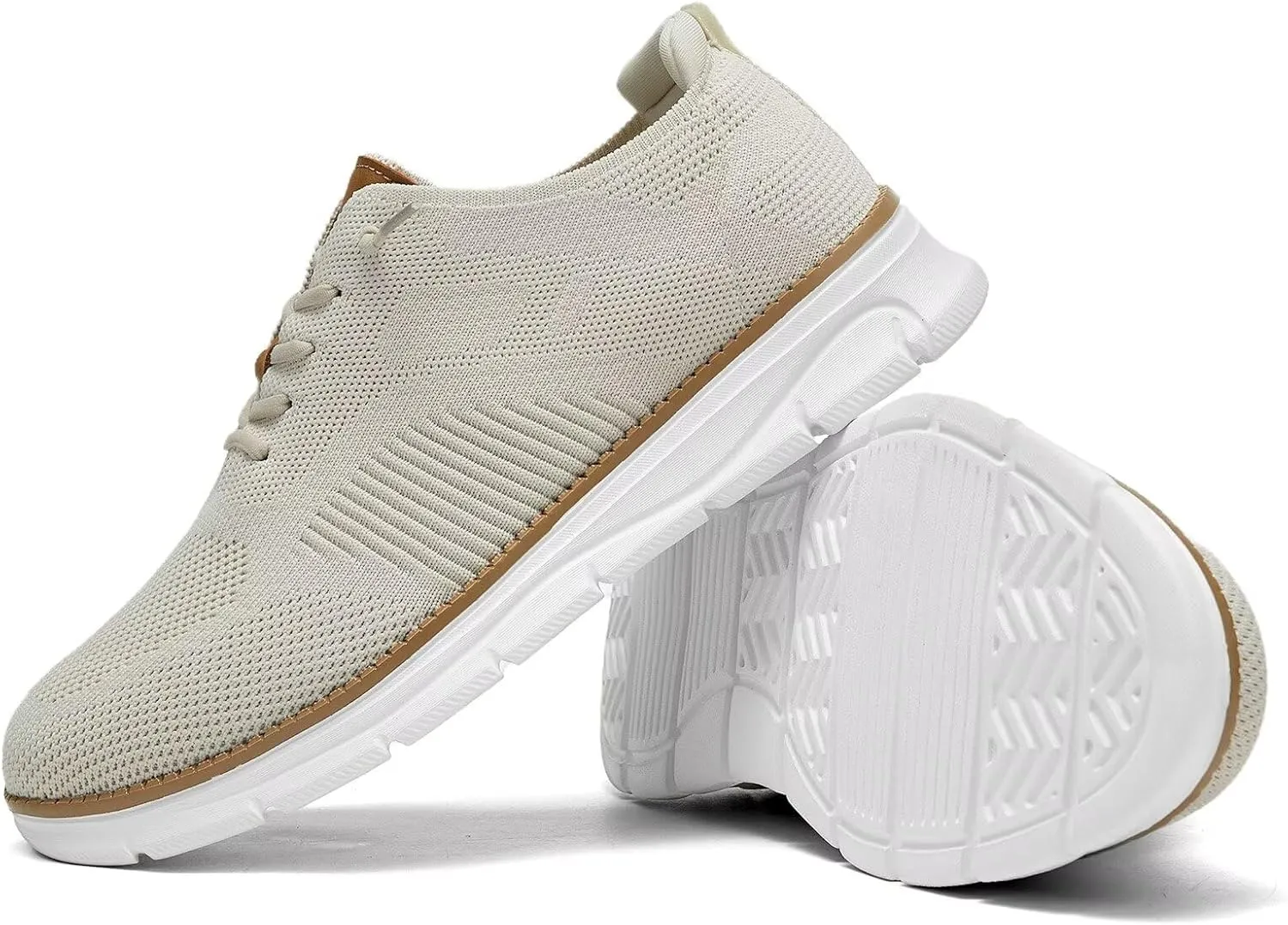 Men's Casual Dress Oxfords Shoes Breathable Knit Leisure Classic Business Fashion Sneakers Lightweight Comfortable Work Soft Sole Walking Shoes