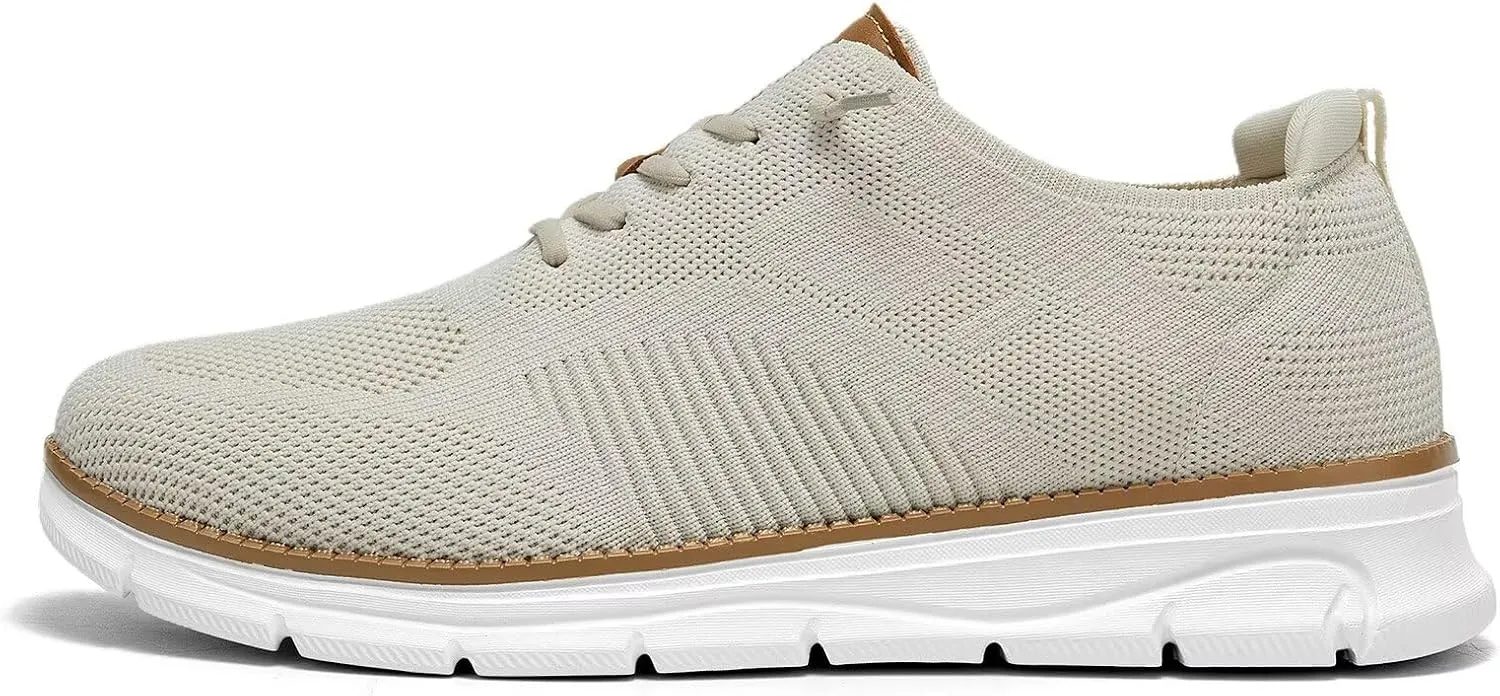 Men's Casual Dress Oxfords Shoes Breathable Knit Leisure Classic Business Fashion Sneakers Lightweight Comfortable Work Soft Sole Walking Shoes