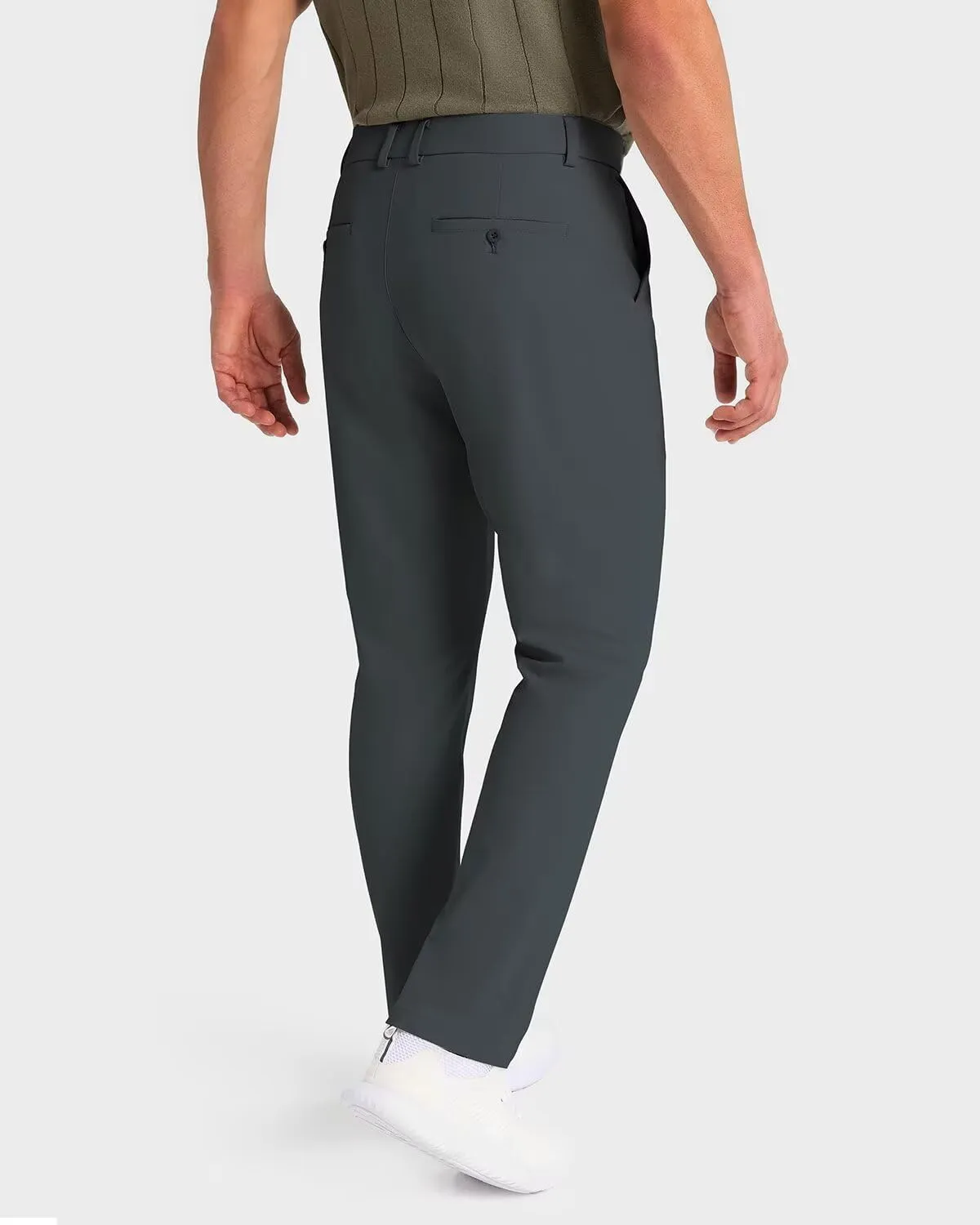 Mens Classic Fit Golf Pants Stretch Work Dress Pants 30''/32''/34'' Lightweight Casual Pants with Pockets