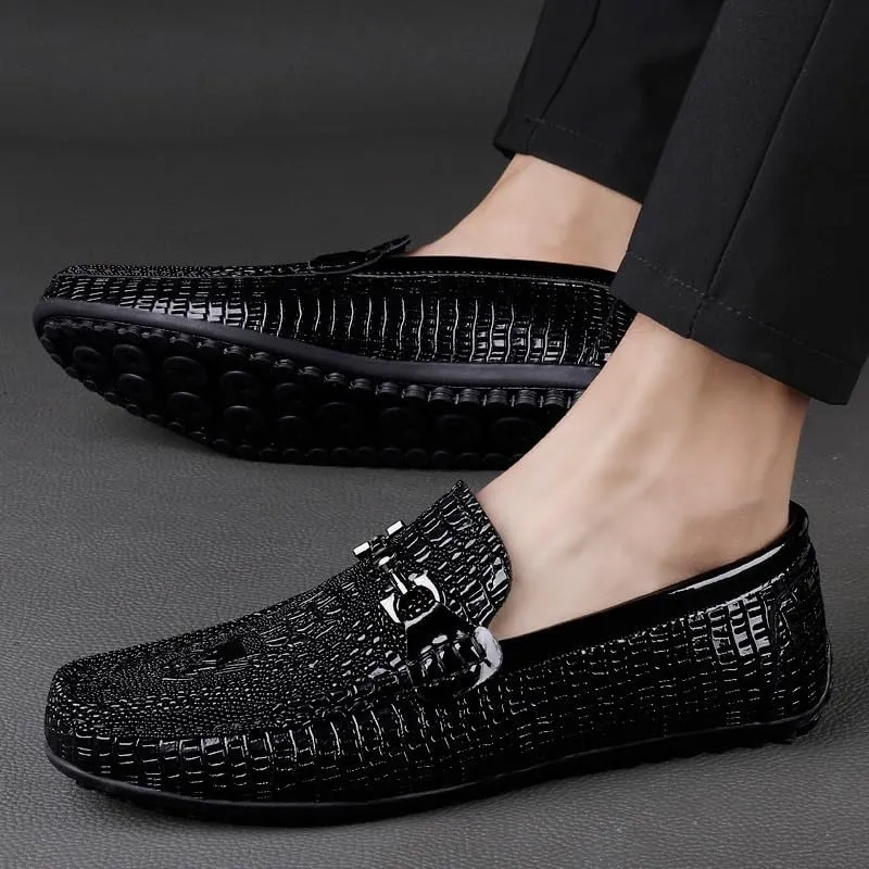 Men's Dress Shoes Slip-On Formal Leather Loafers Shoes for Men Fashion Classic Low Oxfords Shoes