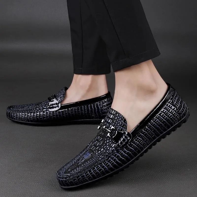 Men's Dress Shoes Slip-On Formal Leather Loafers Shoes for Men Fashion Classic Low Oxfords Shoes