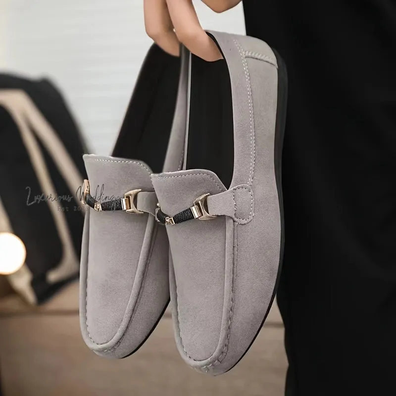 Men's Faux Suede Moccasin Loafers - Comfy Slip-Ons for Spring & Summer