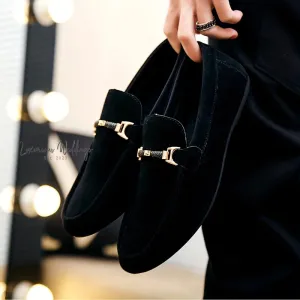 Men's Faux Suede Moccasin Loafers - Comfy Slip-Ons for Spring & Summer