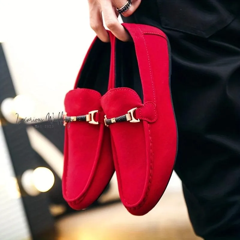 Men's Faux Suede Moccasin Loafers - Comfy Slip-Ons for Spring & Summer