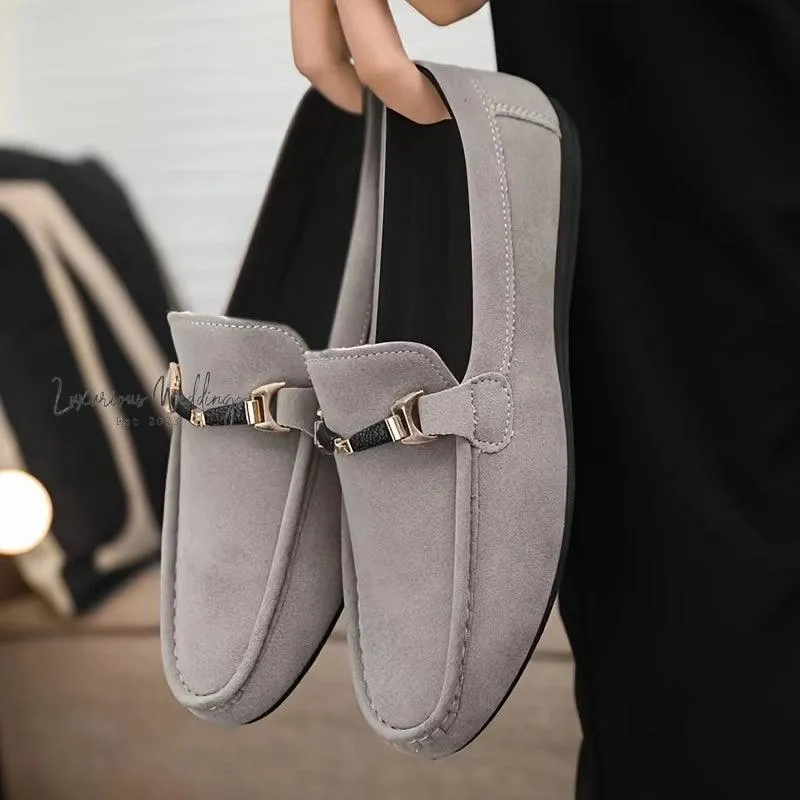 Men's Faux Suede Moccasin Loafers - Comfy Slip-Ons for Spring & Summer