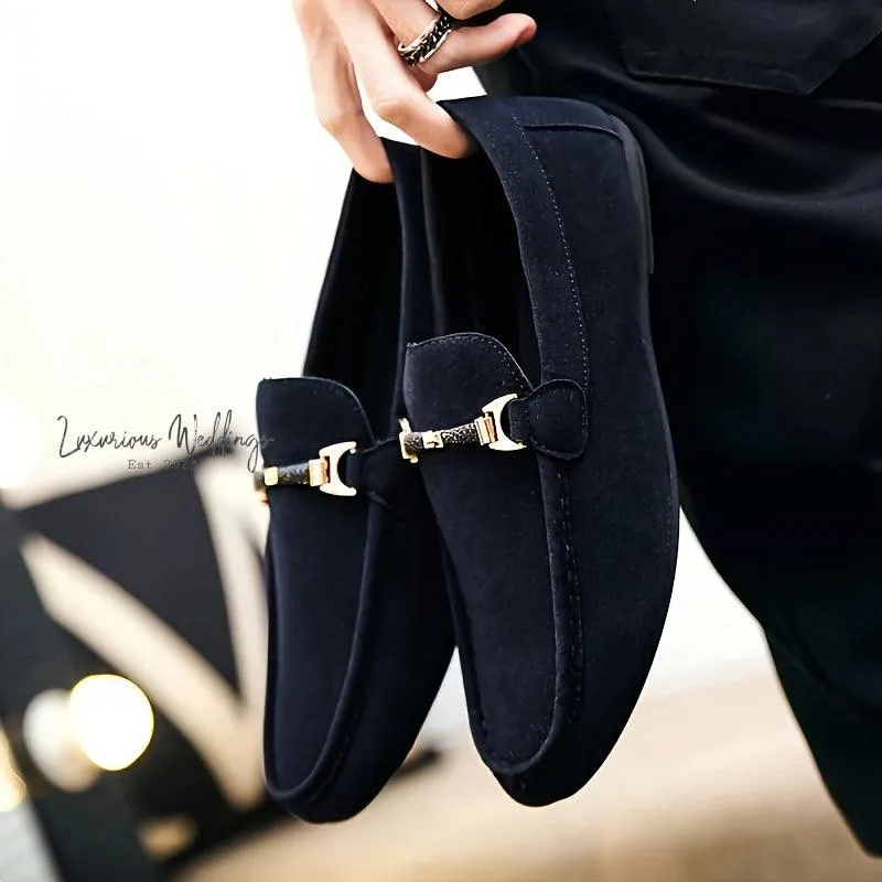 Men's Faux Suede Moccasin Loafers - Comfy Slip-Ons for Spring & Summer