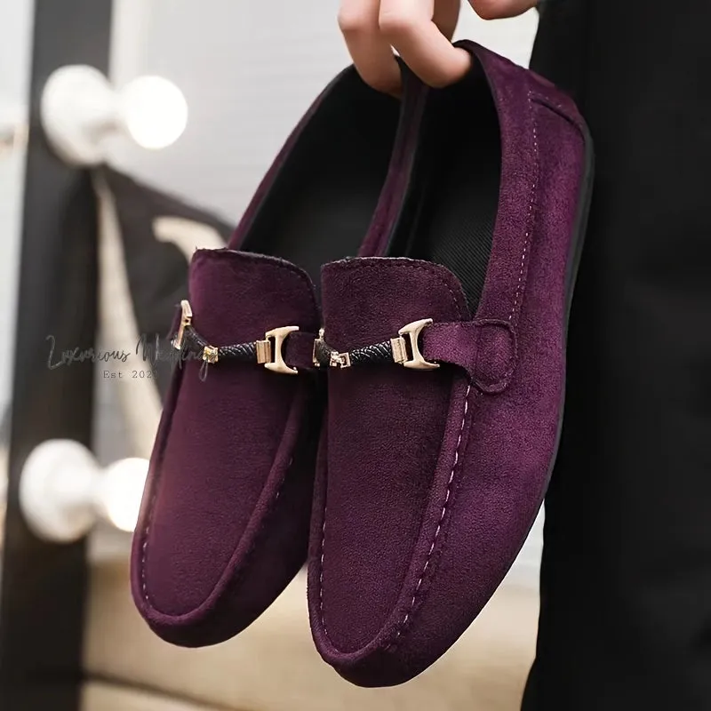 Men's Faux Suede Moccasin Loafers - Comfy Slip-Ons for Spring & Summer