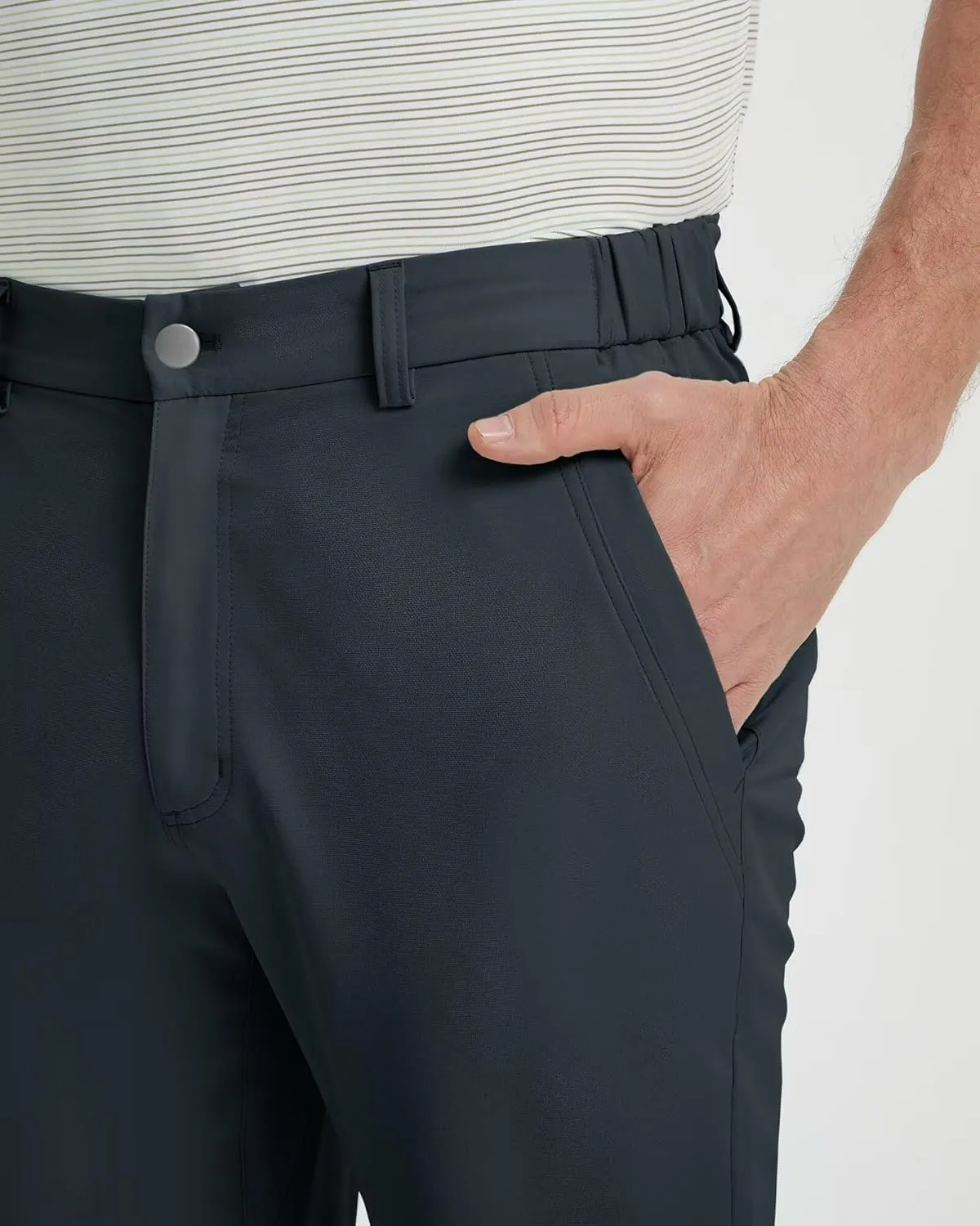 Mens Golf Pants Stretch 30"/32"/34" Water-Resistant Lightweight Stretch Casual Flat Front Dress Pants with 5 Pockets
