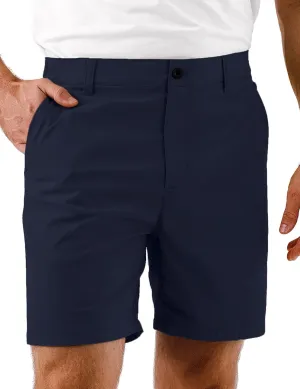 Mens Golf Shorts 7 Inch Inseam, Quick Dry Stretch Casual Lightweight Stretch Flat Front Hybrid Men's Golf Shorts for Men