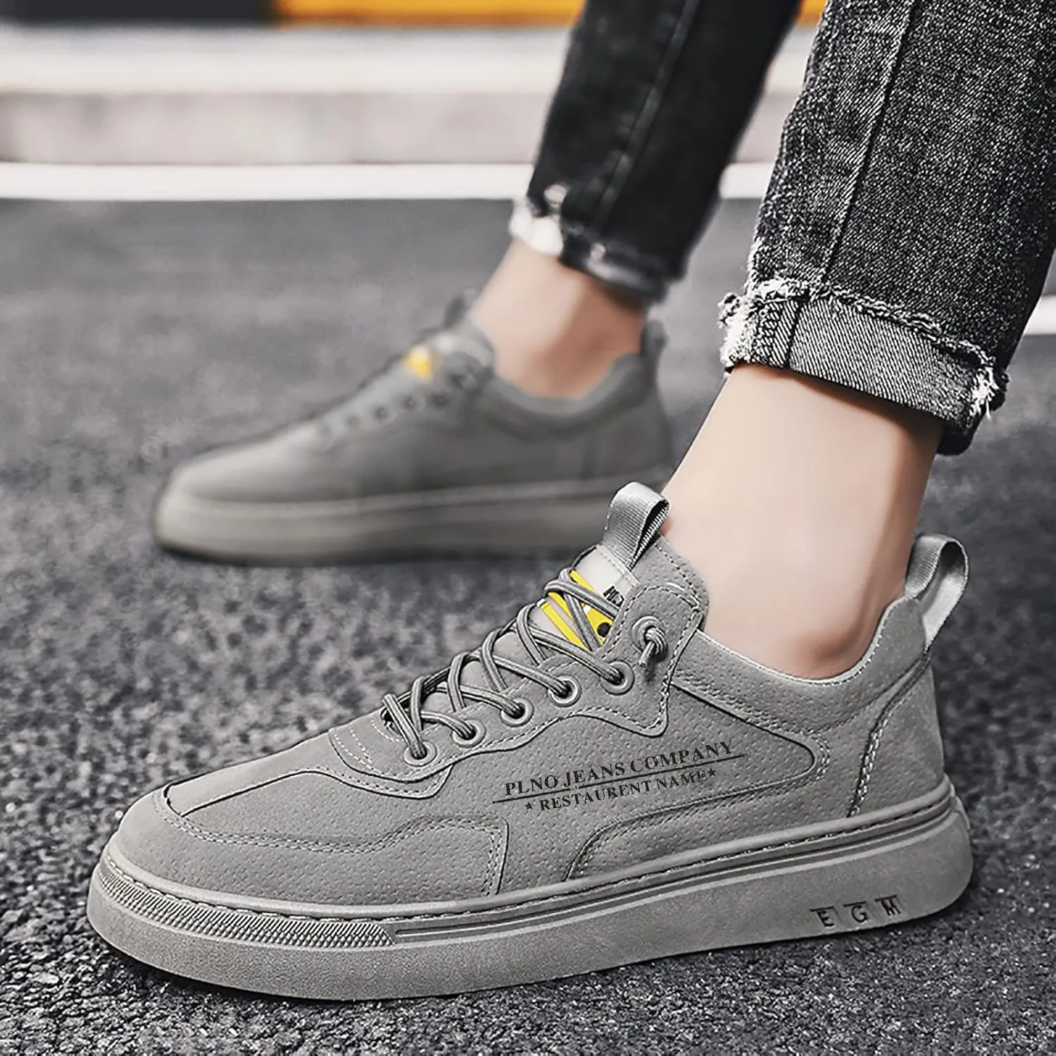 Men's Lace Up Memory Foam Sneakers Breathable Elastic Fly Woven Mesh Sneaker Athletic Fashion Sneakers for Men
