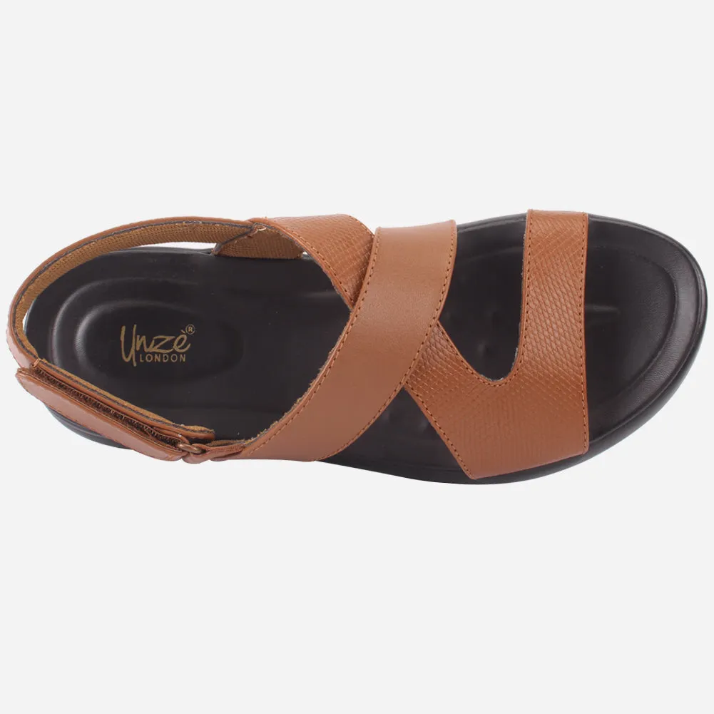 Mens "Rayan" Leather Comfy Casual Sandals