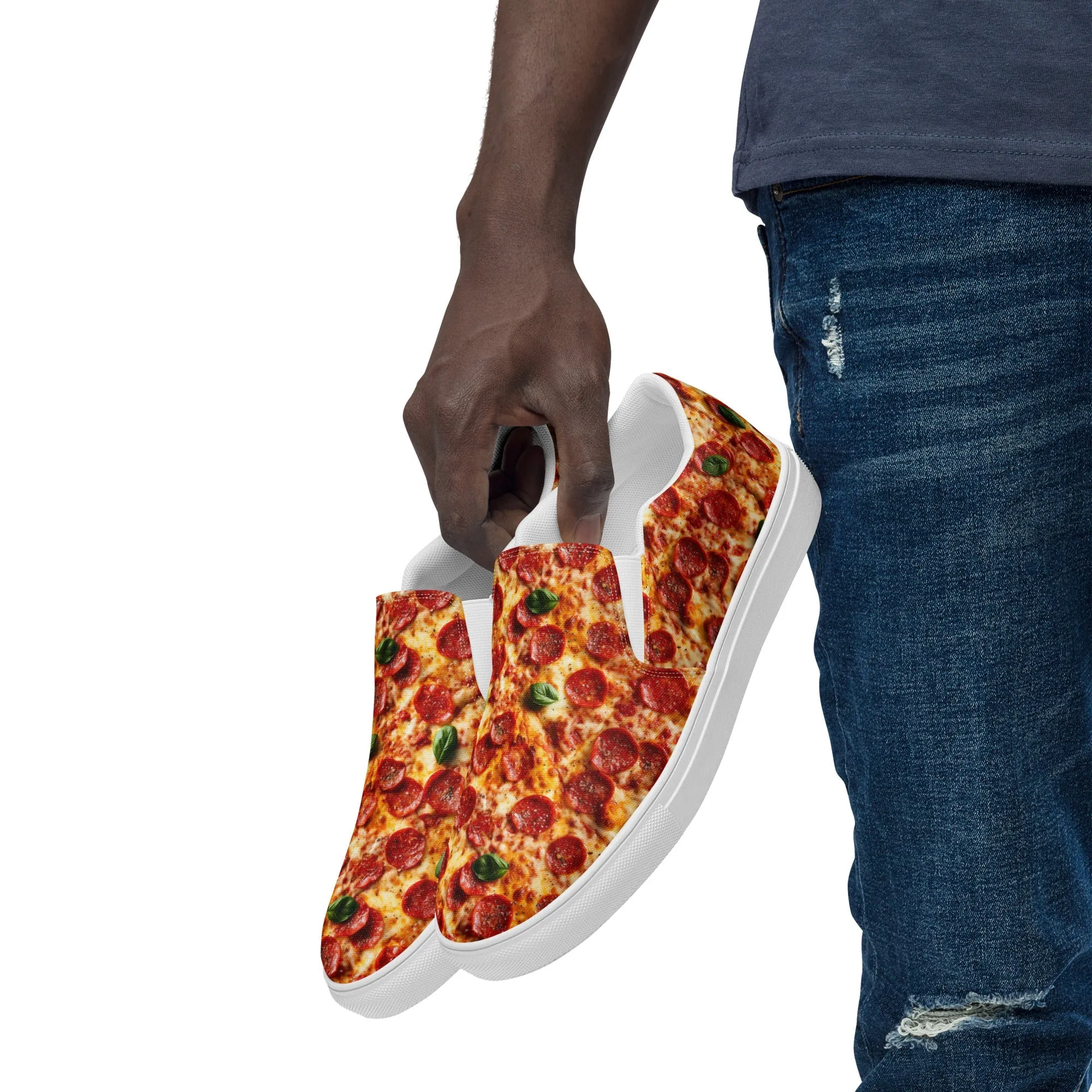 Men’s slip-on canvas shoes - Pizza SG017