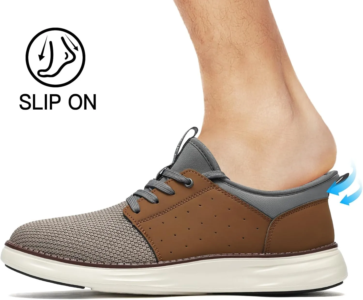 Men's Slip On Casual Fashion Shoes Easy in Dress Sneakers Comfortable Lightweight Walking Shoe