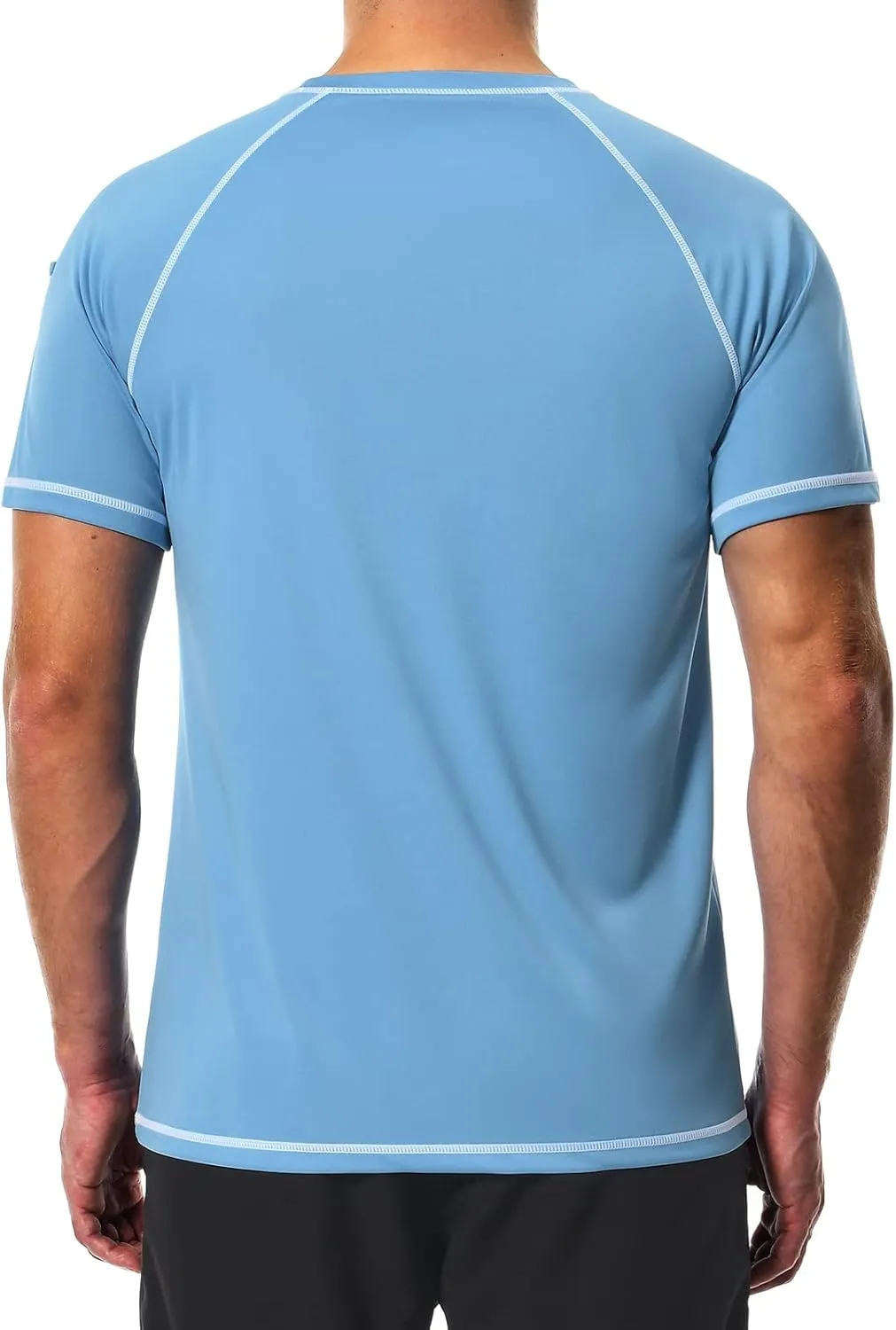Men's Swim Shirts Quick Dry Rash Guard UPF 50  Sun Protection Fishing Beach Water Shirts Short Sleeve
