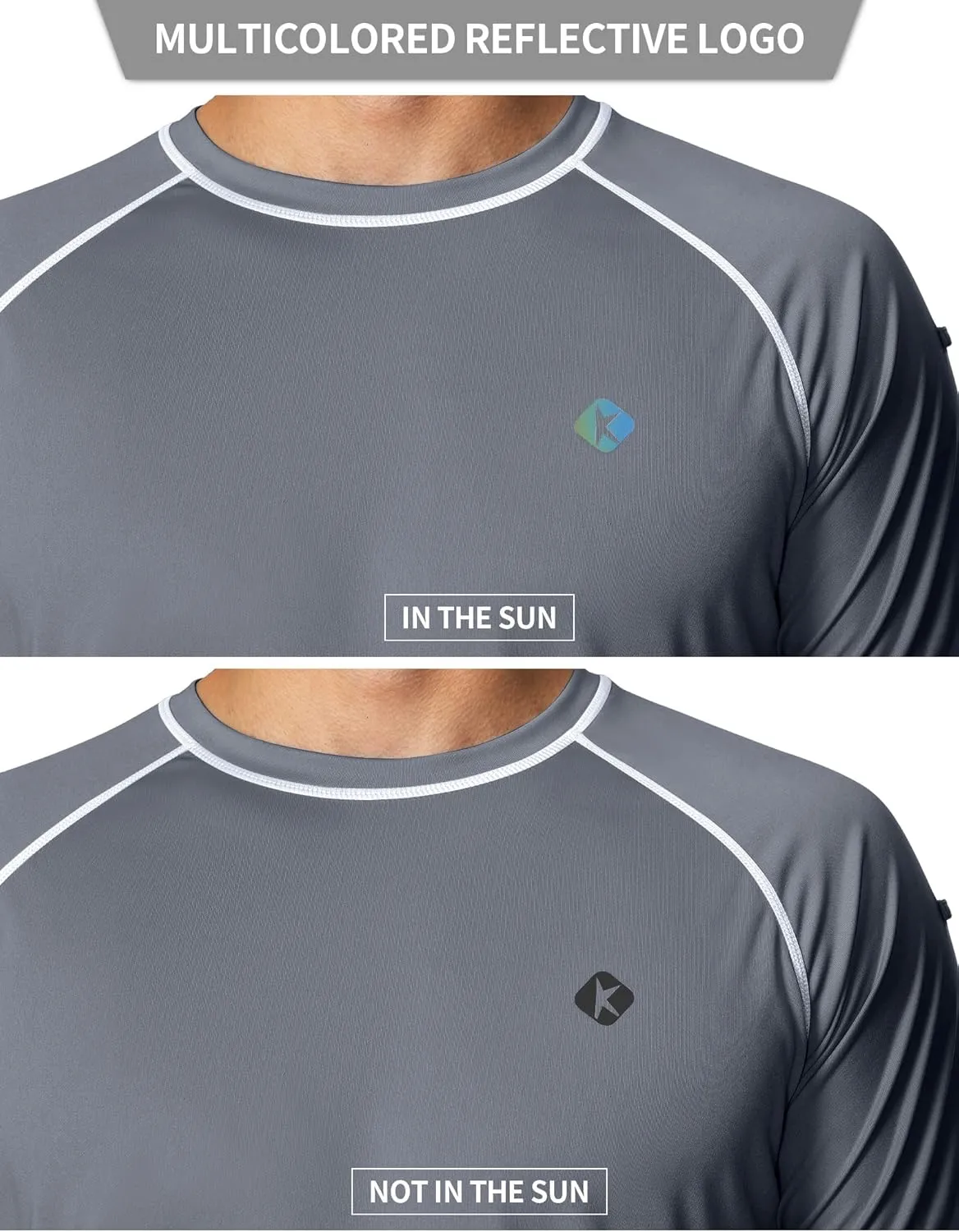 Men's Swim Shirts Quick Dry Rash Guard UPF 50  Sun Protection Fishing Beach Water Shirts Short Sleeve