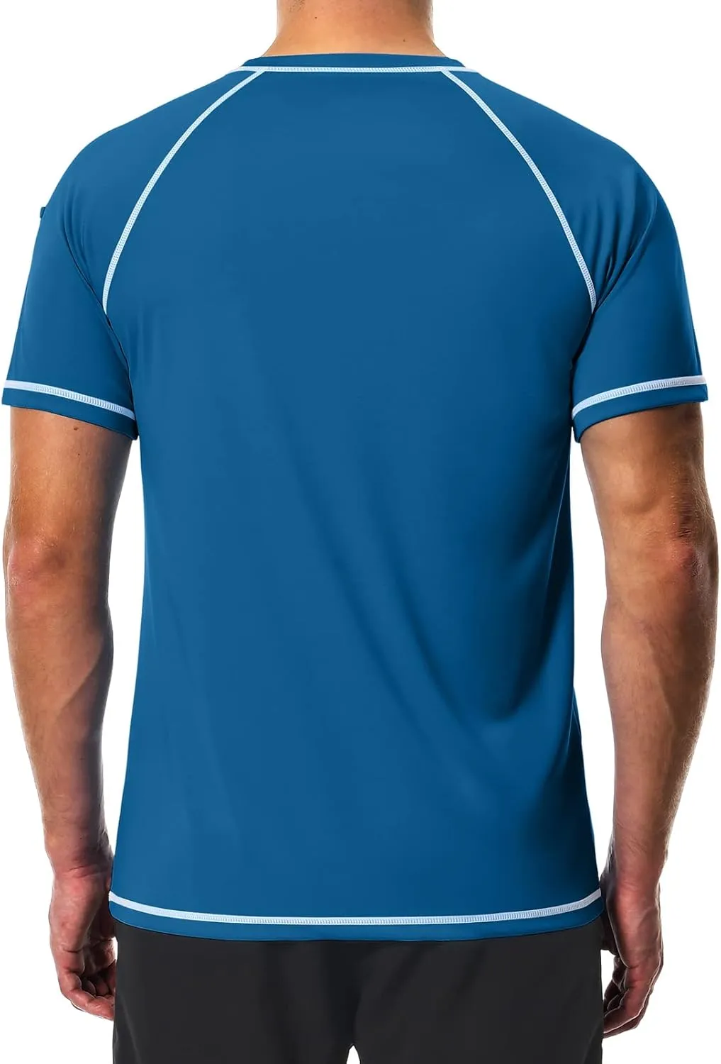 Men's Swim Shirts Quick Dry Rash Guard UPF 50  Sun Protection Fishing Beach Water Shirts Short Sleeve