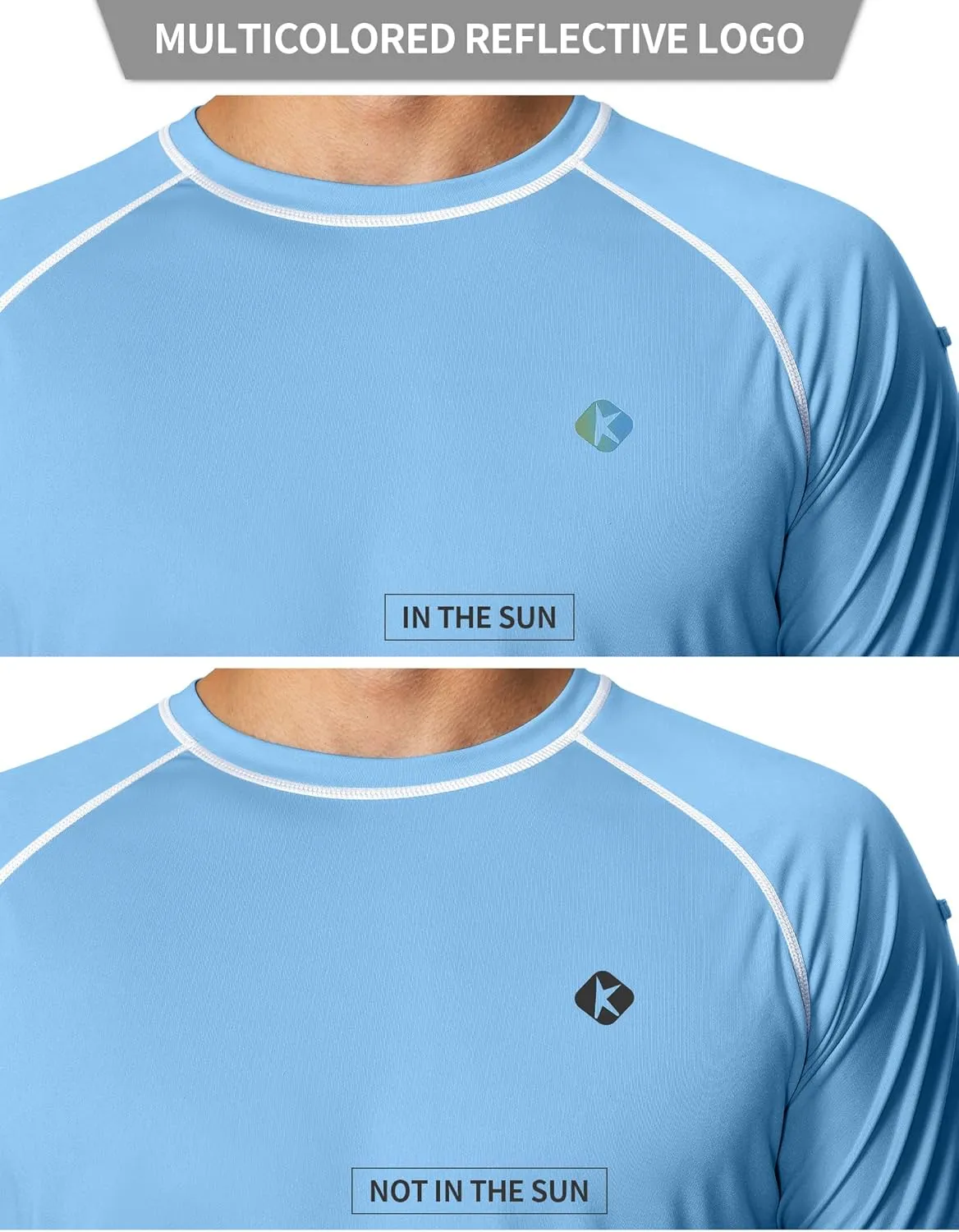 Men's Swim Shirts Quick Dry Rash Guard UPF 50  Sun Protection Fishing Beach Water Shirts Short Sleeve