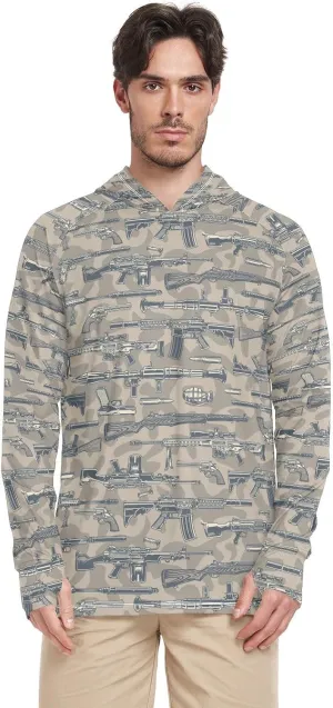 Men's UPF 50  Sun Protection Hoodie Shirt Long Sleeves SPF UV T-Shirt Rash Guard Fishing Outdoor Lightweight Shirt