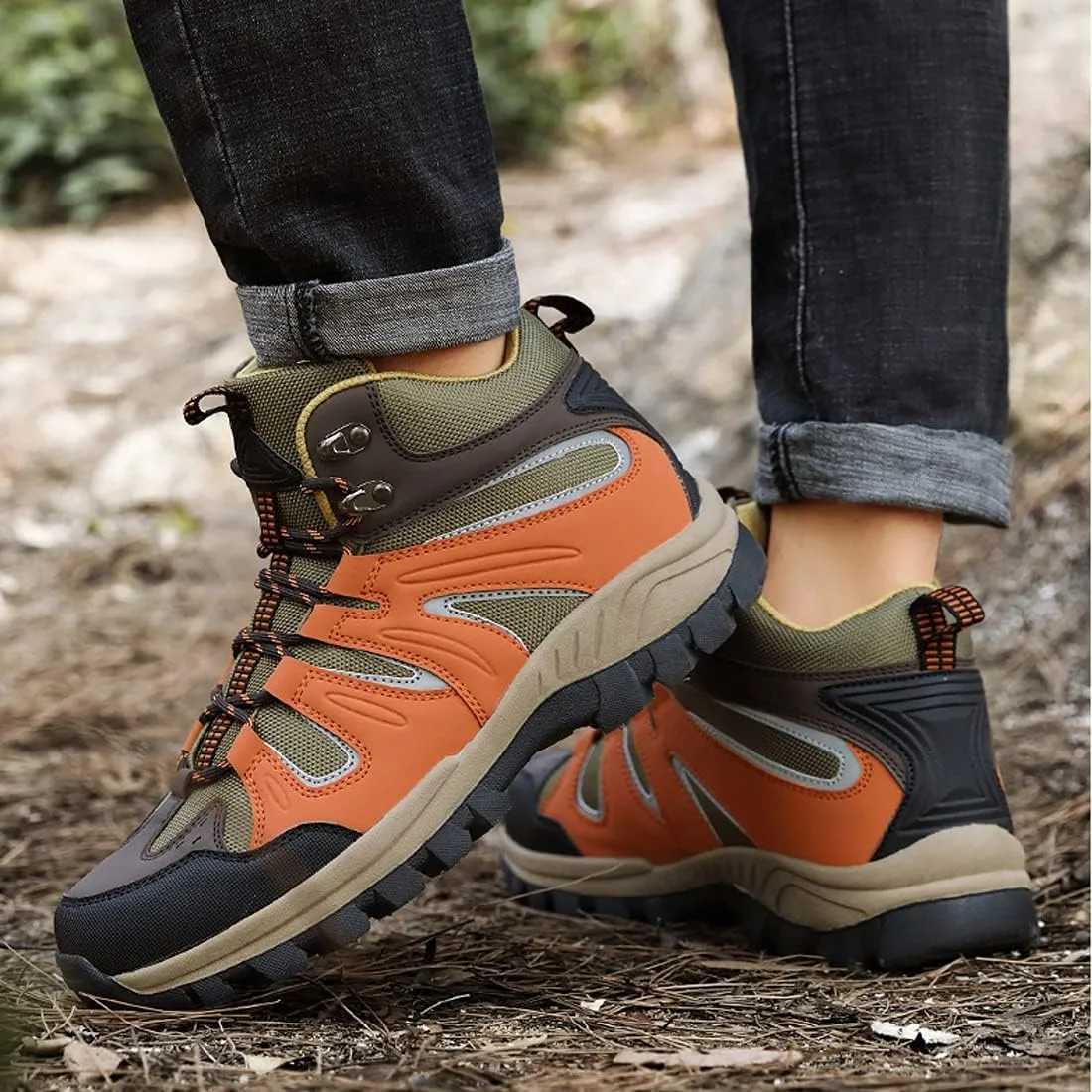 Mens Walking Boots Womens Trekking Shoes Lightweight Outdoor Hiking Boots