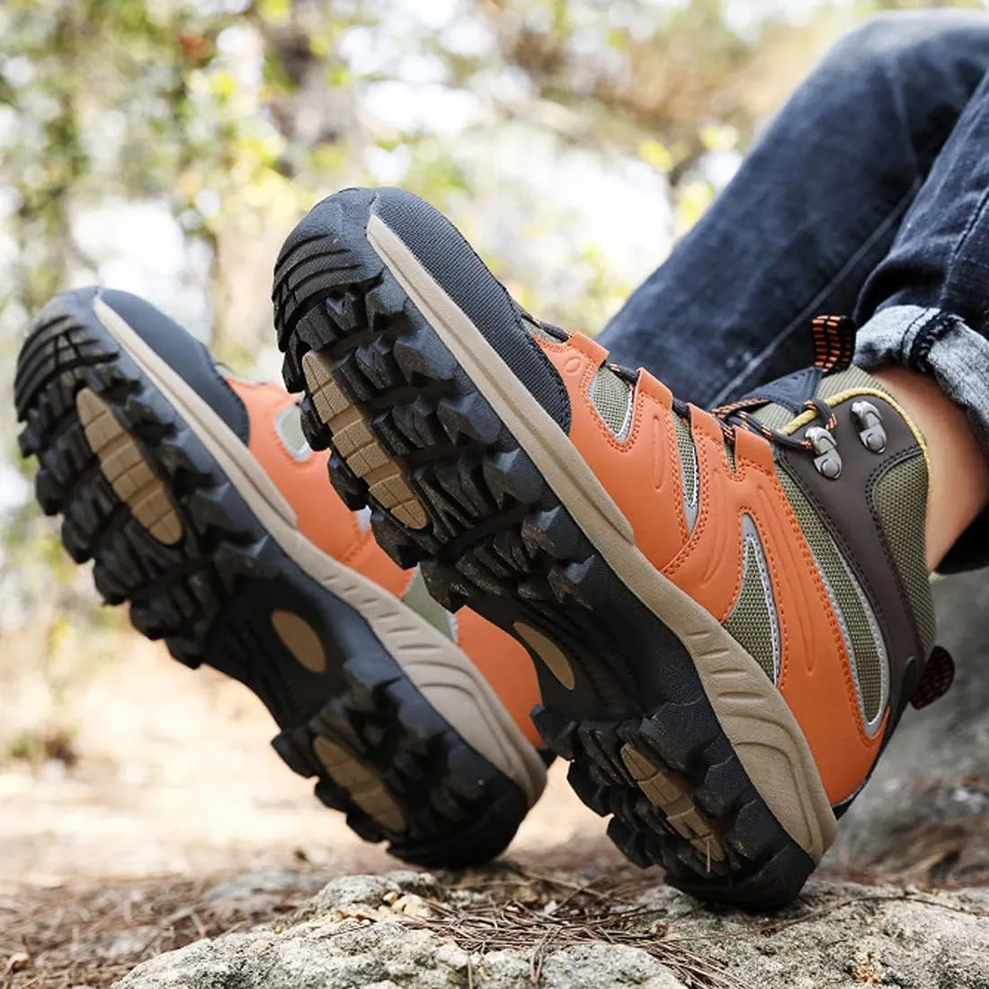 Mens Walking Boots Womens Trekking Shoes Lightweight Outdoor Hiking Boots