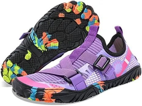 Men's Water Shoes: Quick Dry Swim Shoes for Men & Women, Non-Slip Barefoot Shoes for Beach, Hiking, Diving - Unisex Water Shoes with Nylon & Rubber