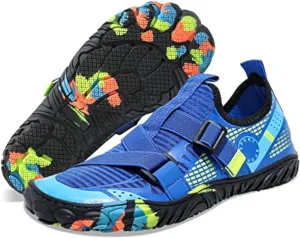 Men's Water Shoes: Quick Dry Swim Shoes for Men & Women, Non-Slip Barefoot Shoes for Beach, Hiking, Diving - Unisex Water Shoes with Nylon & Rubber