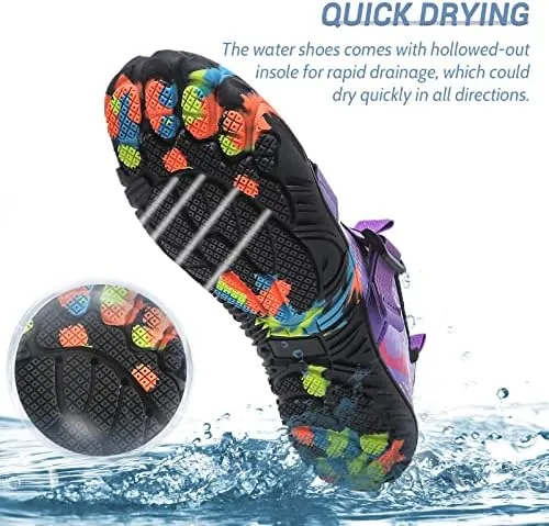 Men's Water Shoes: Quick Dry Swim Shoes for Men & Women, Non-Slip Barefoot Shoes for Beach, Hiking, Diving - Unisex Water Shoes with Nylon & Rubber