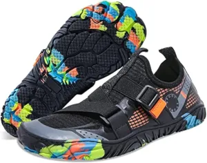 Men's Water Shoes: Quick Dry Swim Shoes for Men & Women, Non-Slip Barefoot Shoes for Beach, Hiking, Diving - Unisex Water Shoes with Nylon & Rubber