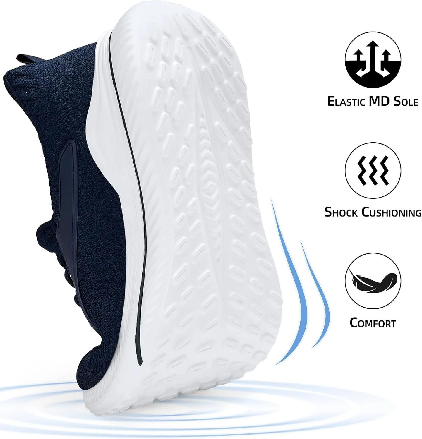 Mens Wide Sneakers Walking Shoes - Wide Slip on Tennis Shoes,Lightweight Breathable Comfortable Running Shoes for Athletic Workout Gym Jogging and Casual Wear Wide Width