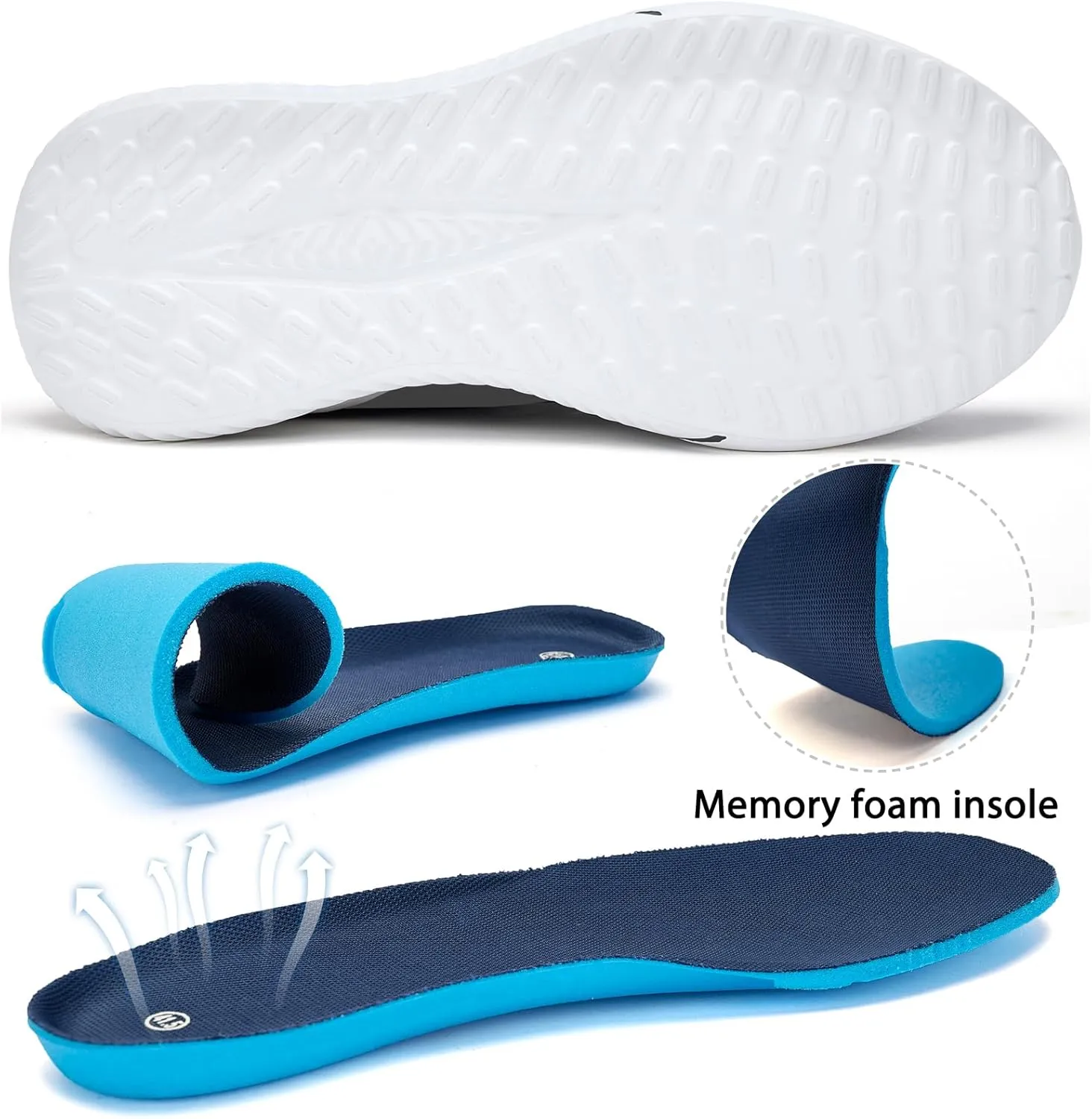 Mens Wide Sneakers Walking Shoes - Wide Slip on Tennis Shoes,Lightweight Breathable Comfortable Running Shoes for Athletic Workout Gym Jogging and Casual Wear Wide Width