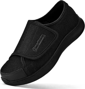 Men's Wide Width Shoes with Easy Put On Adjustable Lightweight for Diabetic Edema Bunions Arthritis Swollen Feet Elderly Walking Widening Shoes