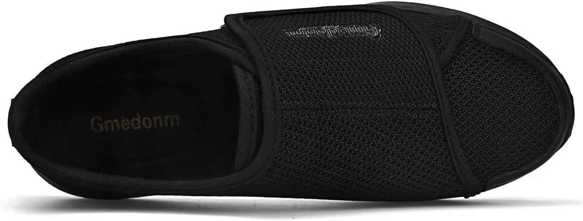 Men's Wide Width Shoes with Easy Put On Adjustable Lightweight for Diabetic Edema Bunions Arthritis Swollen Feet Elderly Walking Widening Shoes