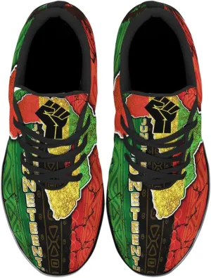 Mens Womens Juneteenth 1865 Shoes,Juneteenth Freedom Athletic Running Tennis Sneakers Casual Black History Shoes