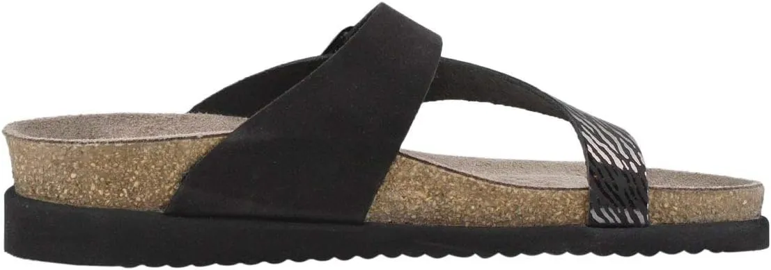 Mephisto Women's Helen Mix Black Leather Sandal