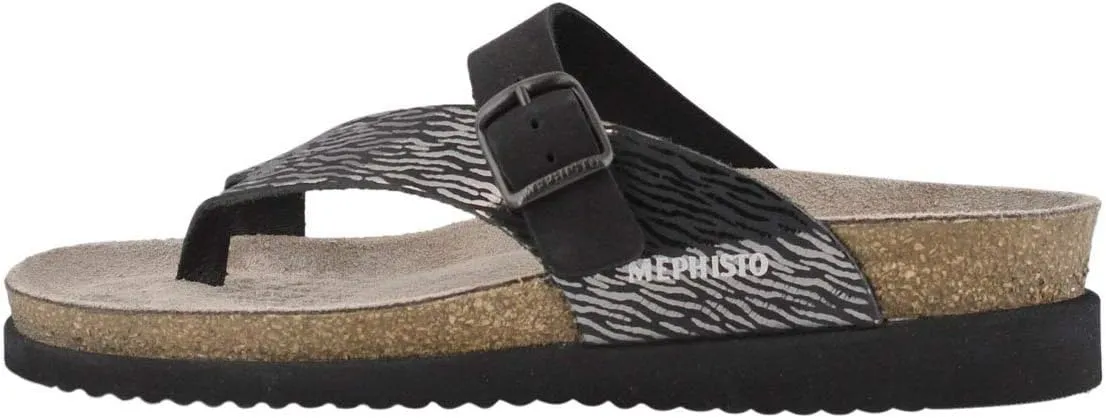 Mephisto Women's Helen Mix Black Leather Sandal
