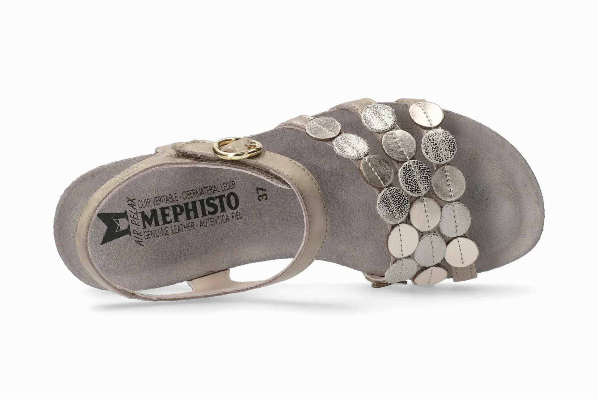 Mephisto Women's Matilde Dark Taupe Leather Wedge