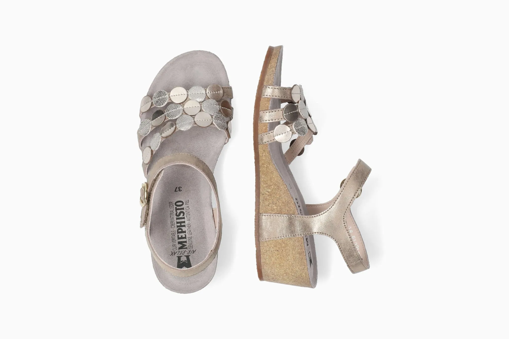 Mephisto Women's Matilde Dark Taupe Leather Wedge