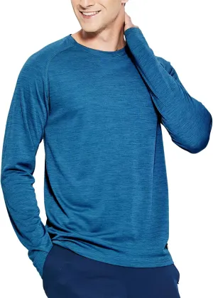 MIER Men's UPF 50  Sun Shirts Quick Dry Long Sleeve UV Shirts Lightweight Rash Guard Swim T-Shirts Hiking Running
