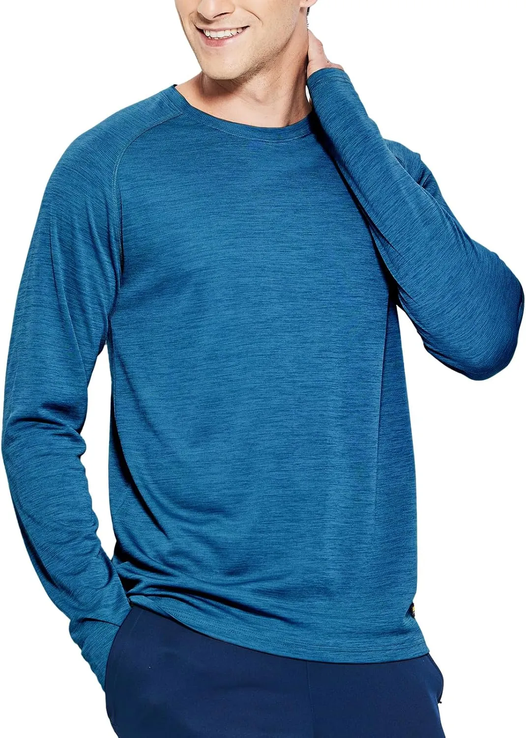 MIER Men's UPF 50  Sun Shirts Quick Dry Long Sleeve UV Shirts Lightweight Rash Guard Swim T-Shirts Hiking Running