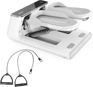 Mini Stepper for Home Workout with Resistance Bands & LCD Display - 300LB Capacity, Quiet Stair Climber Machine for Small Spaces, Cardio & Fat Burning